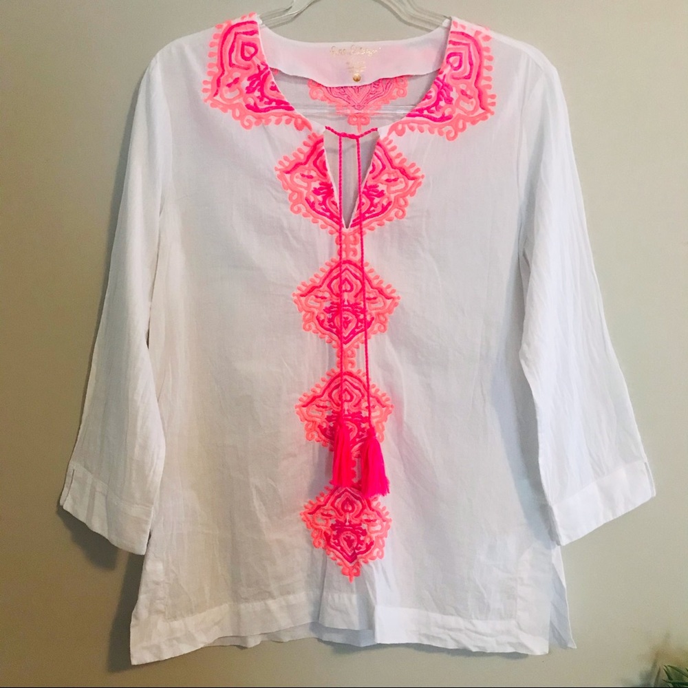 LILLY PULITZER | embroidered Tunic | Med